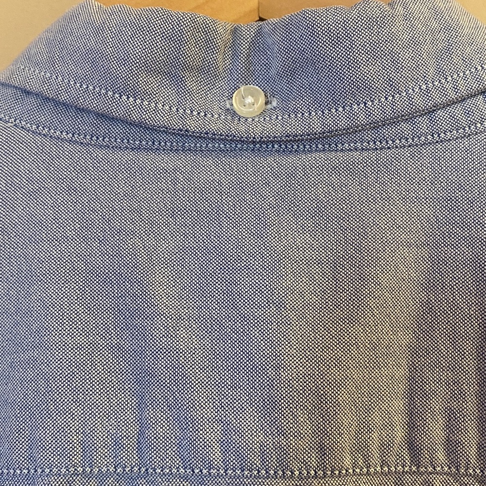 Supreme Light Blue Denim Button-Down Shirt — Red Logo — Men’s Large - Picture 4 of 12